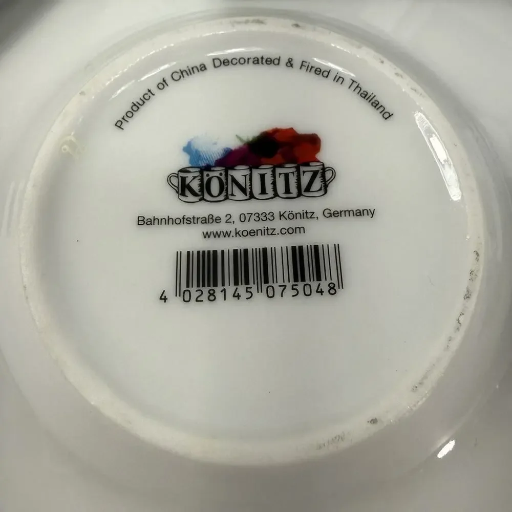 Könitz Porzellan On Colour - Flow Contemporary Espresso Demitasse Cups & Saucers